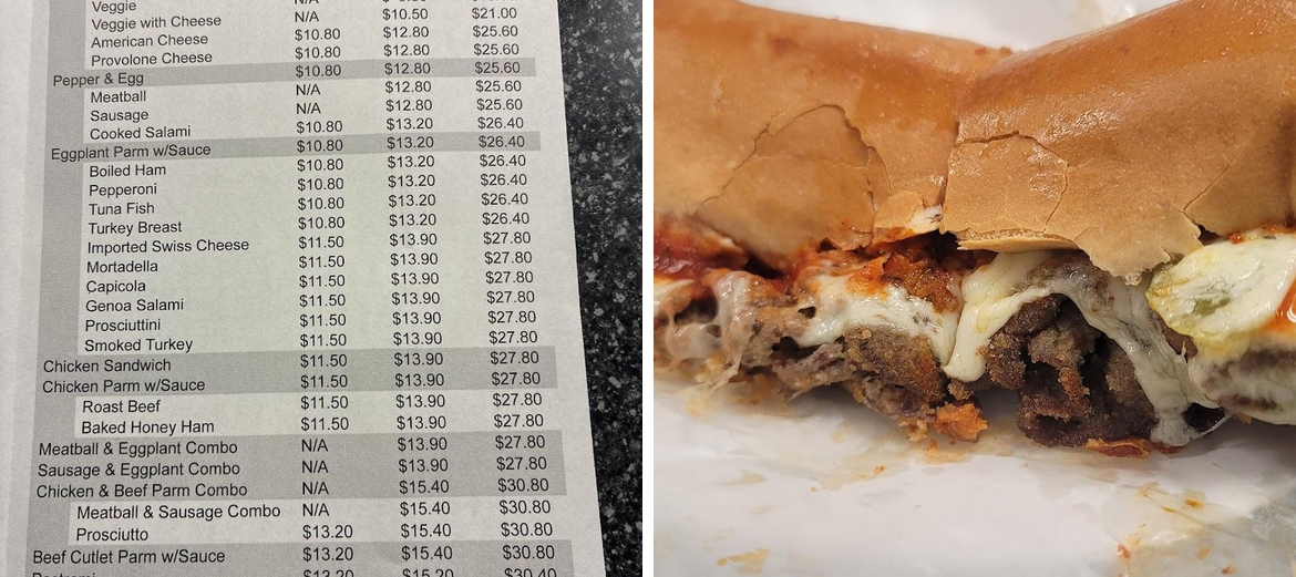 Franklin Giant Grinder Shop Menu